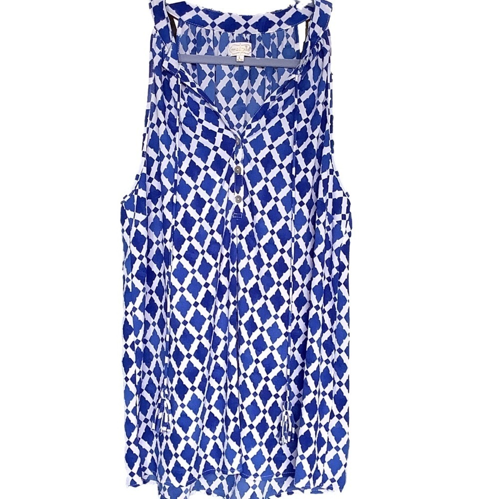 Mud Pie Sleeveless Tunic w/ Tassles